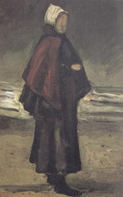 Vincent Van Gogh Fisherman's wife on the Beach (nn04) oil painting image